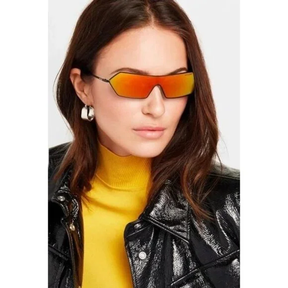 Poppy Lissiman RAZR Sunglasses in Red - Picture 2 of 6